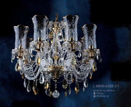 Bohemia kristall leuchte lampe - kristall,